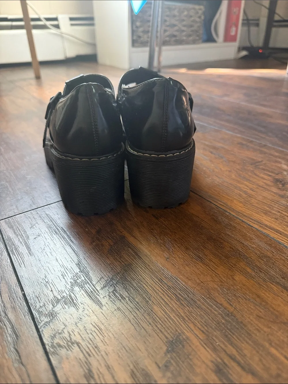Madden Girl Black Patent Mary Jane Platform Shoes